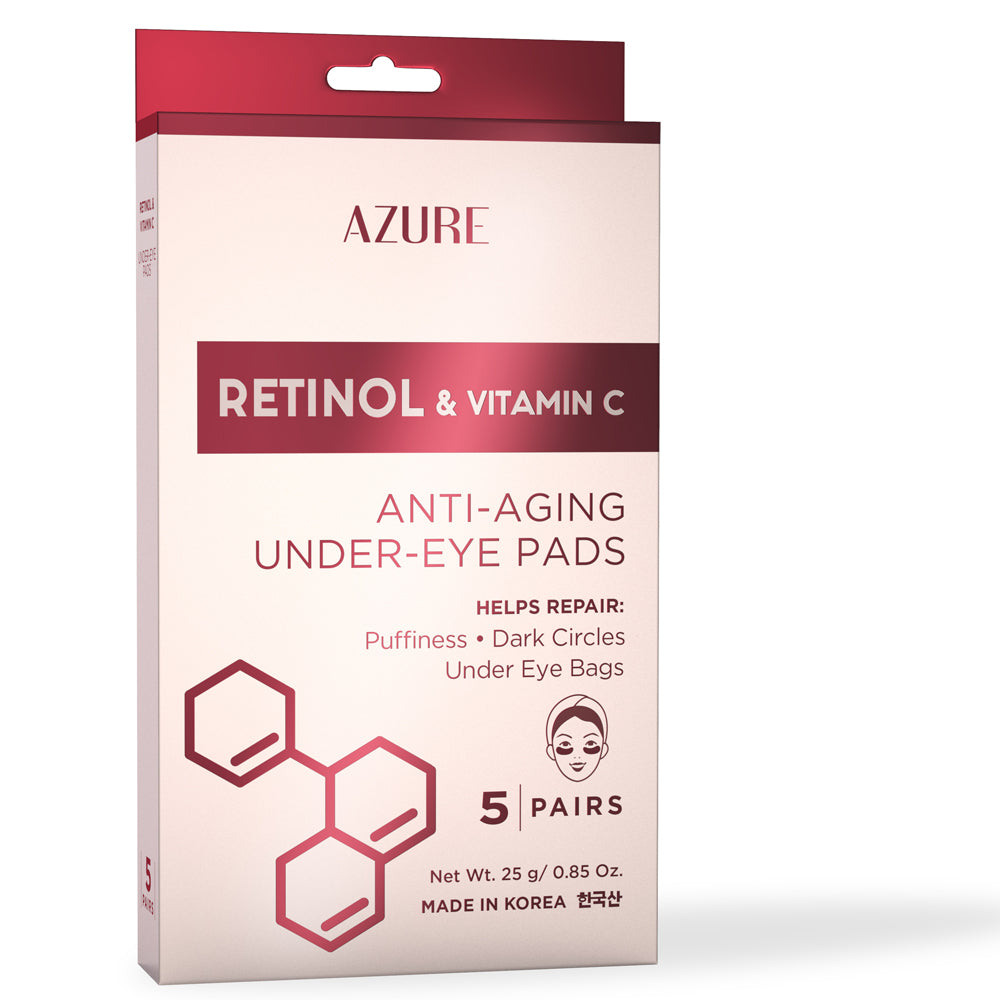 Retinol & Vitamin C AntiAging Under Eye Pads 5 Pairs Azure Skincare
