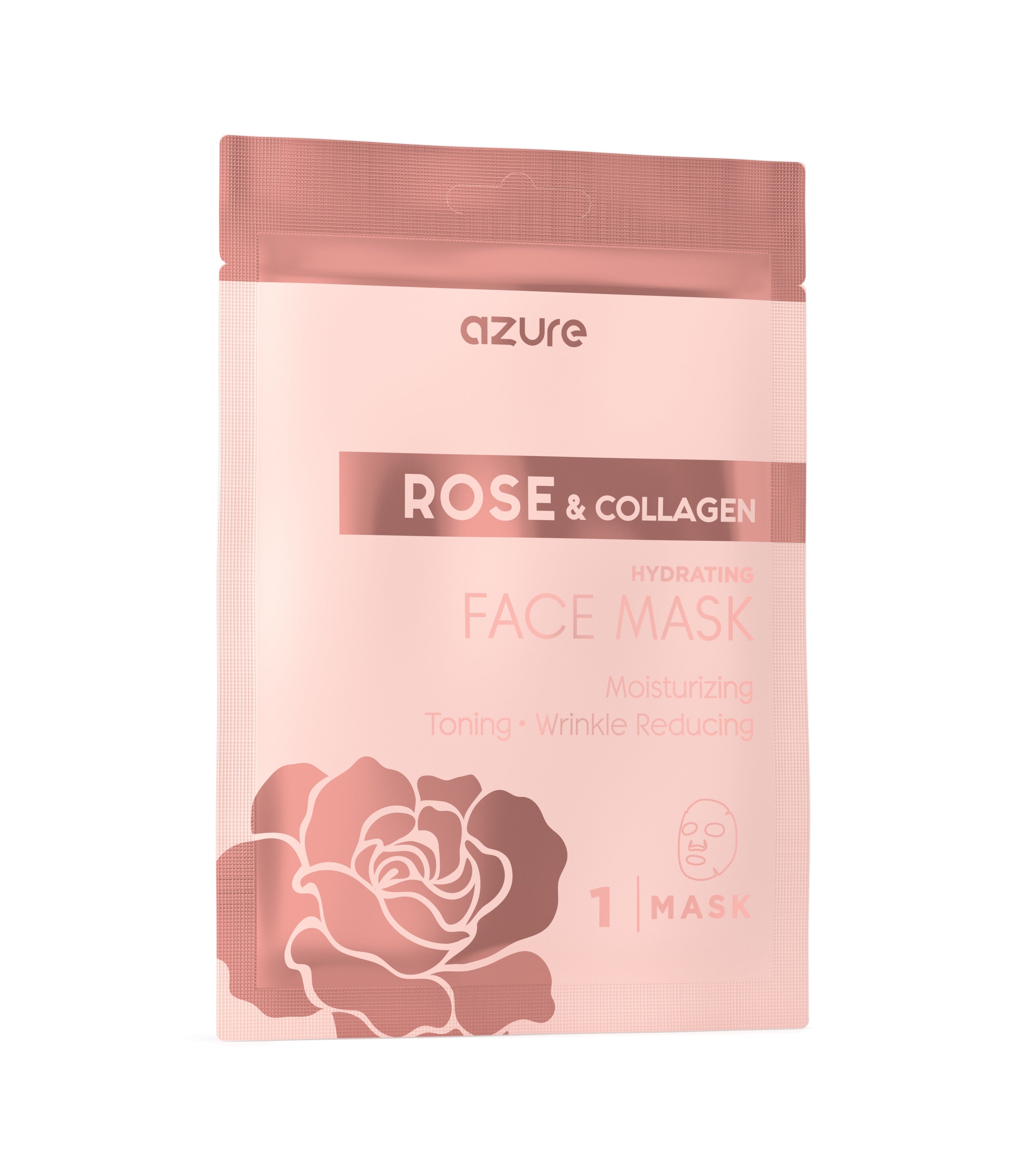 Rose & Collagen Hydrating Sheet Face Mask: 5 Pack
