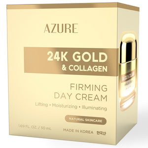 のり　二個24K GOLD COLLAGEN TX AZURE 24K Gold & Collagen Firming Day Cream Illuminating